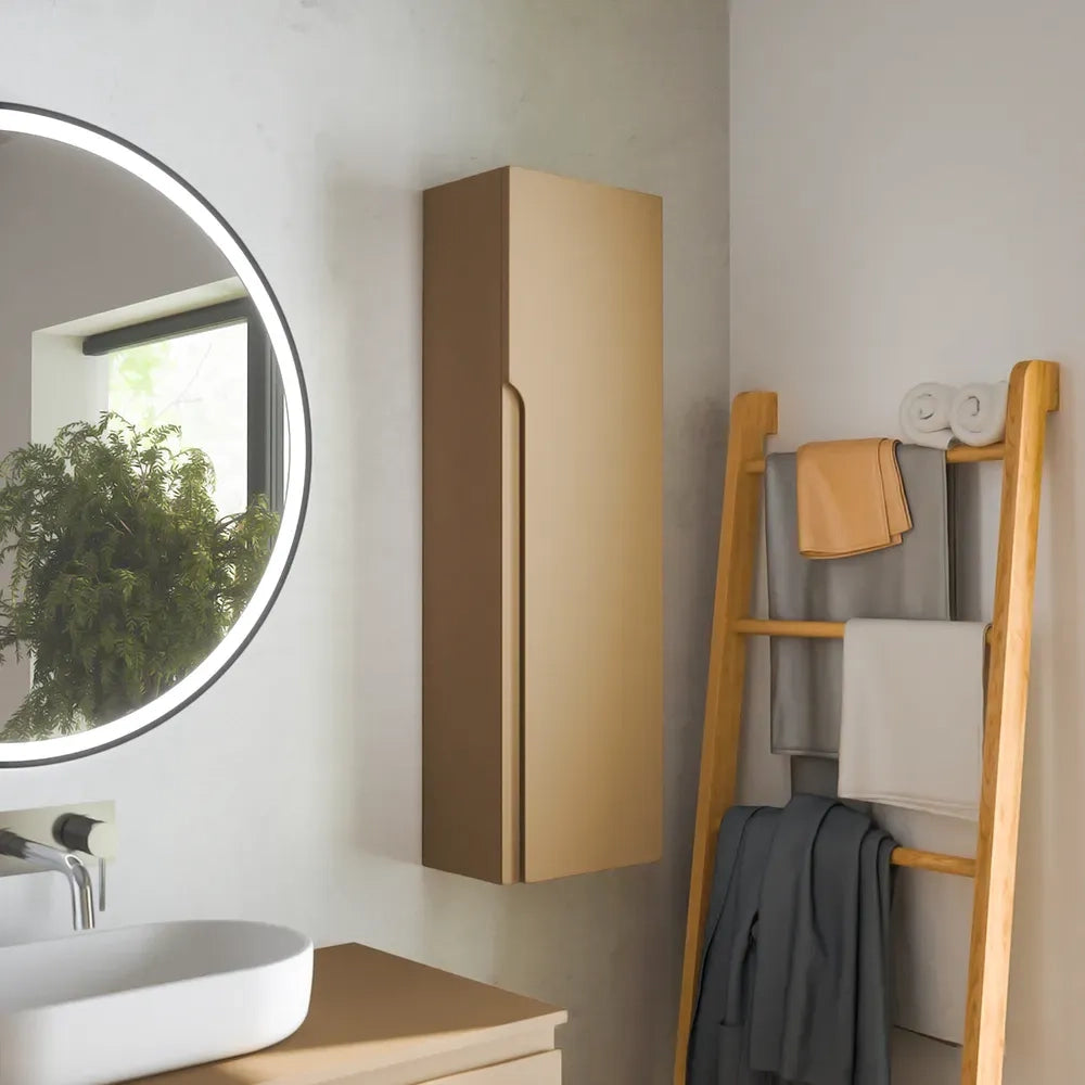 Colonna bagno sospesa altezza 100cm sabbia opaco reversibile | Ardenne