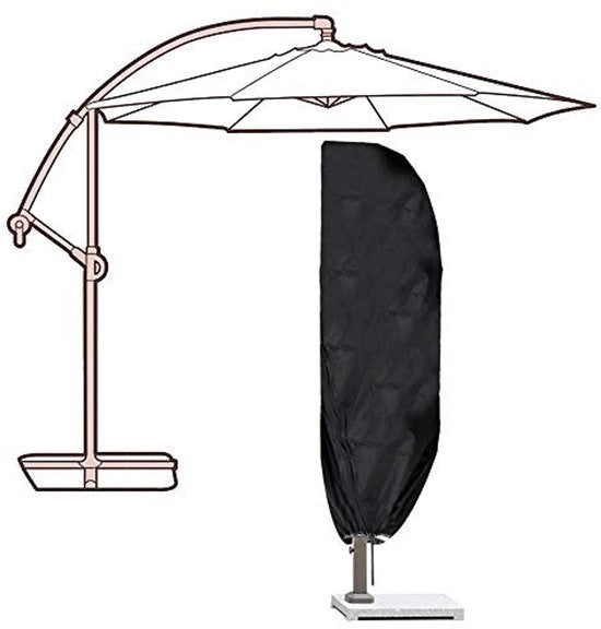 Parasole per Ombrellone - Impermeabile - Ombrellone per Ombrello a Vela - Ombrellone con Cinturino e Asta - Corda di Attracco Regolabile - 280 x 30/81/46 cm - Materiale Oxford Resistente - Protezione da Sole per Ombrellone