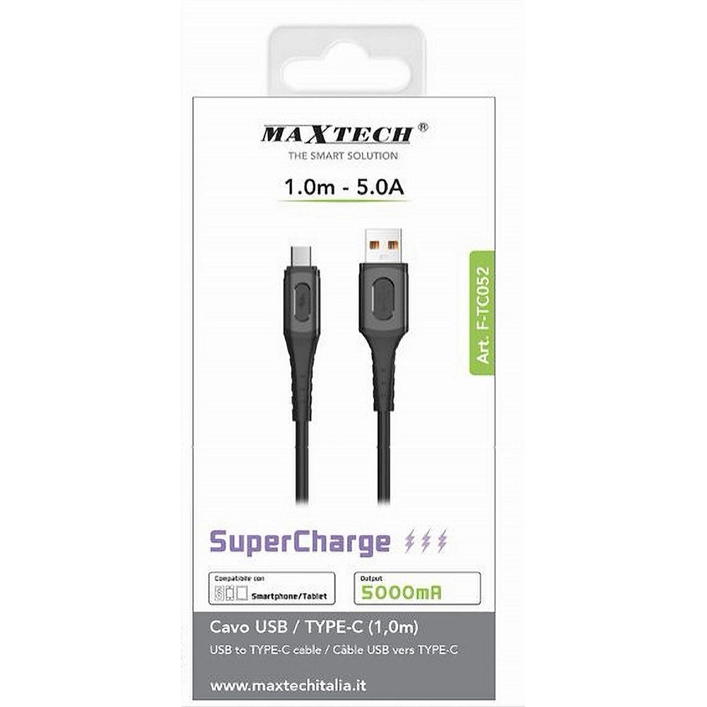 Trade Shop - Cavo Usb/type-c 1 Mt 5a Super Carica Trasmissione Dati Smartphone Tablet F-tc052 -
