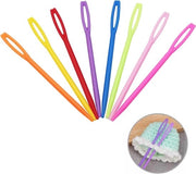 Stopnaaldi in plastica per cucire e ricamare - 9cm/3.54inch - 60 pezzi - Colori vari - Naif per bambini, aghi per maglia, aghi per cucire a maglia, aghi per ricamo con grande occhio