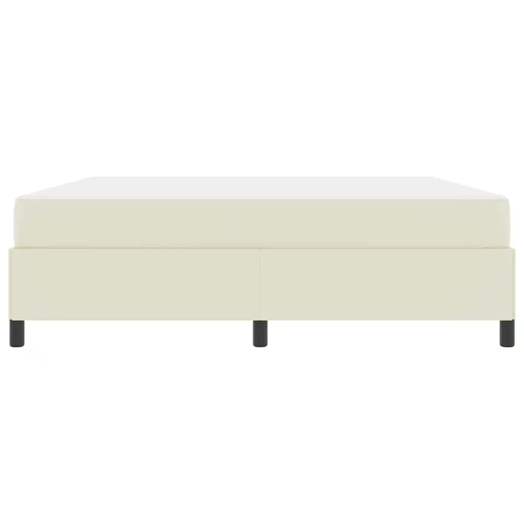 Struttura del letto con materasso Crema 180 x 200 cm Tessuto