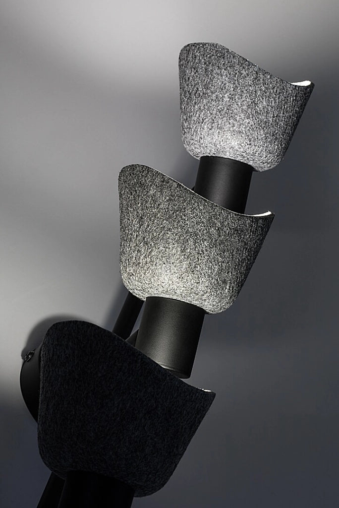 Plafoniera Rabalux Farelia 3xE14 feltro grigio nero