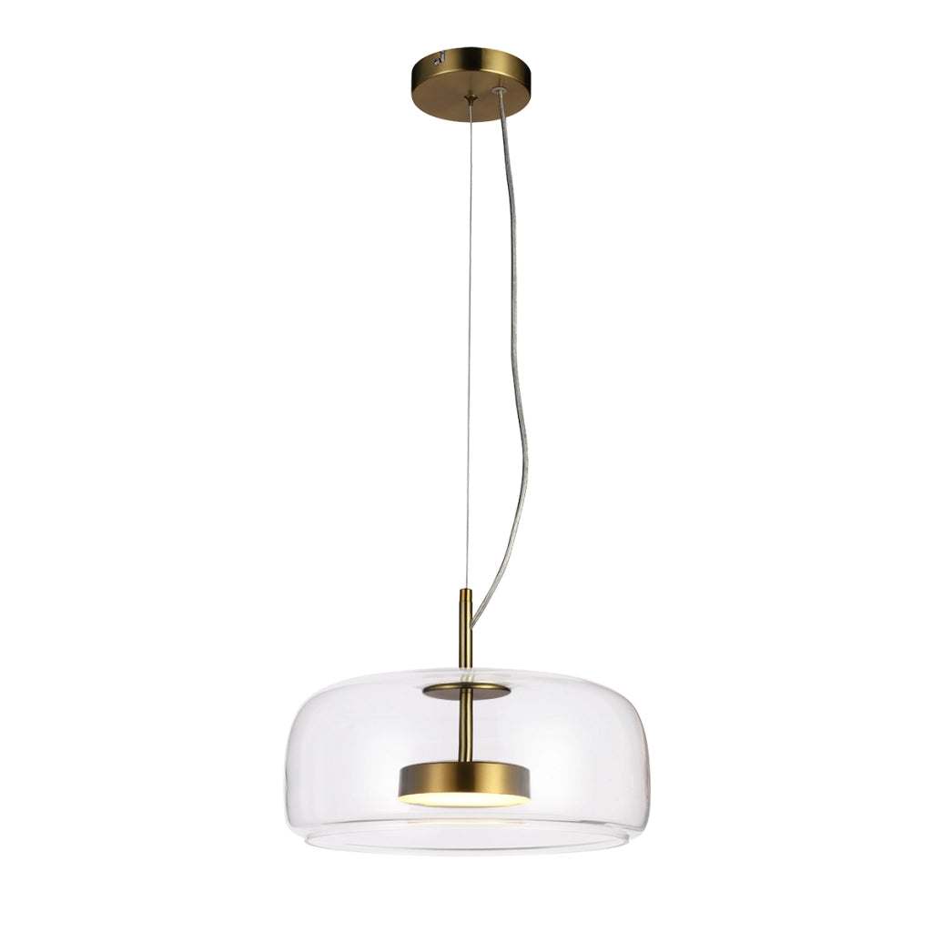Lampada a sospensione CASTE oro vetro Ø33 LED 10W Italux