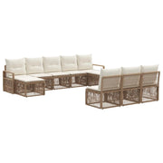 Set Divano da Giardino 10 pcs Beige polyrattan 3435834
