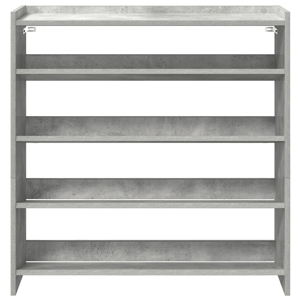 Scarpiera Grigio Cemento 80x25x81 cm in Legno Multistrato