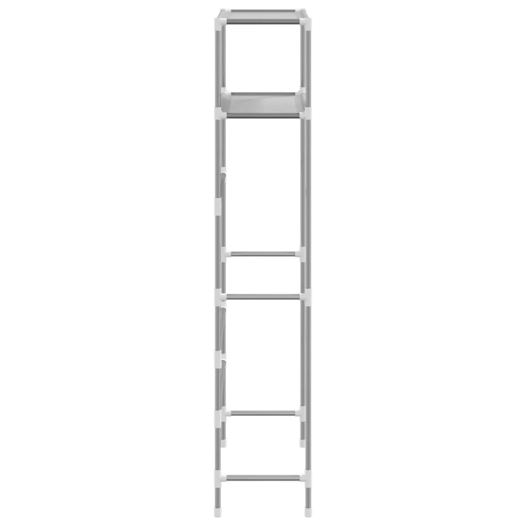 Scaffale portaoggetti a 2 ripiani per lavatrice grigio ferro 02_0005494