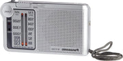 Radio di Emergenza - Radio Portatile con Cinturino - Funziona con Batterie - Argento