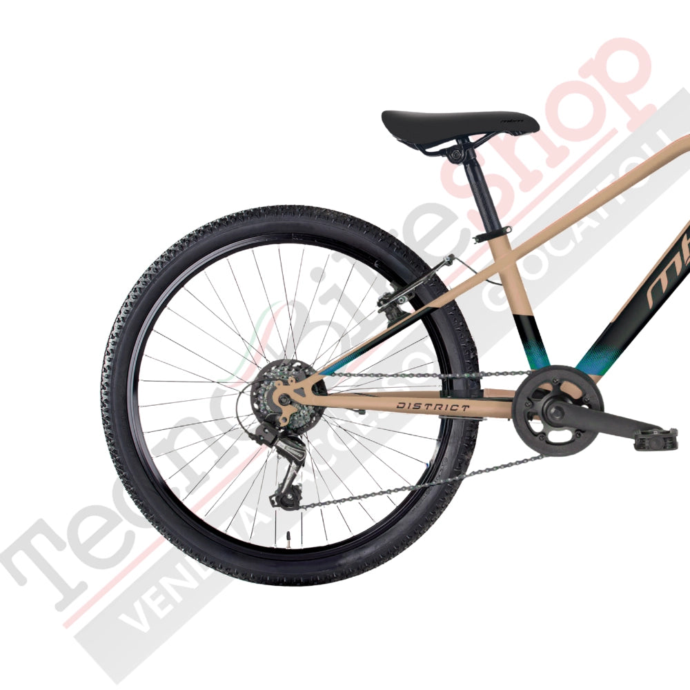 Bicicletta MTB da Ragazzo MBM District 24" con Cambio 7 Velocità-Beige