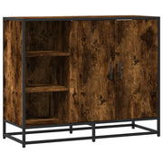 Credenza | Madia | Buffet da pranzo | Armadio da pranzo Rovere Fumo 92x35x76 cm in Legno Multistrato