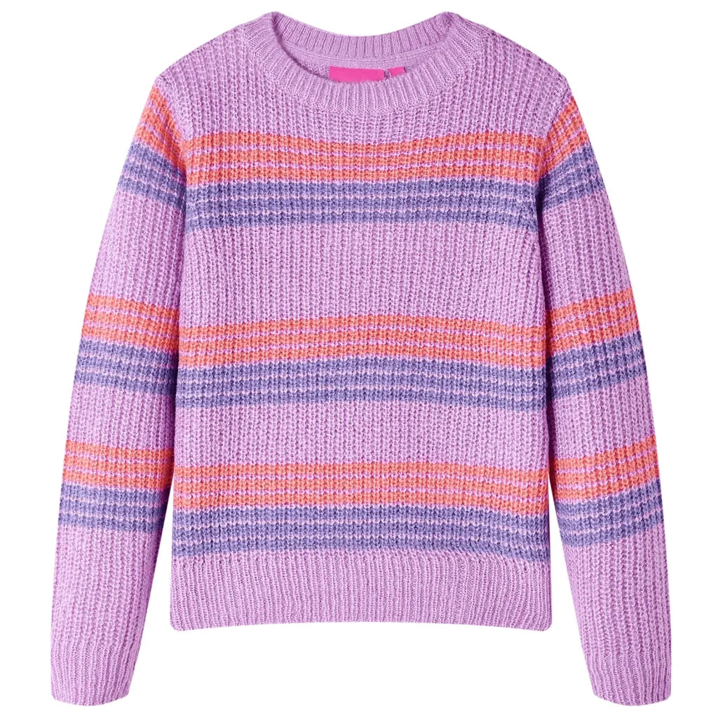 Maglione per Bambini Lavorato a Maglia Lilla e Rosa 140cod mxl 84439