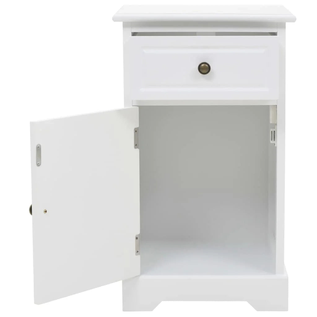 Comodino cassettiera mobile per camera da letto MDF e legno di pino 35 x 32 x 59 cm 1402072
