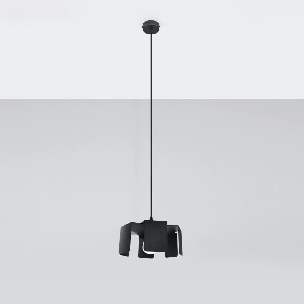 Lampada a sospensione CROCUS nera metallo E27 Pure Lume