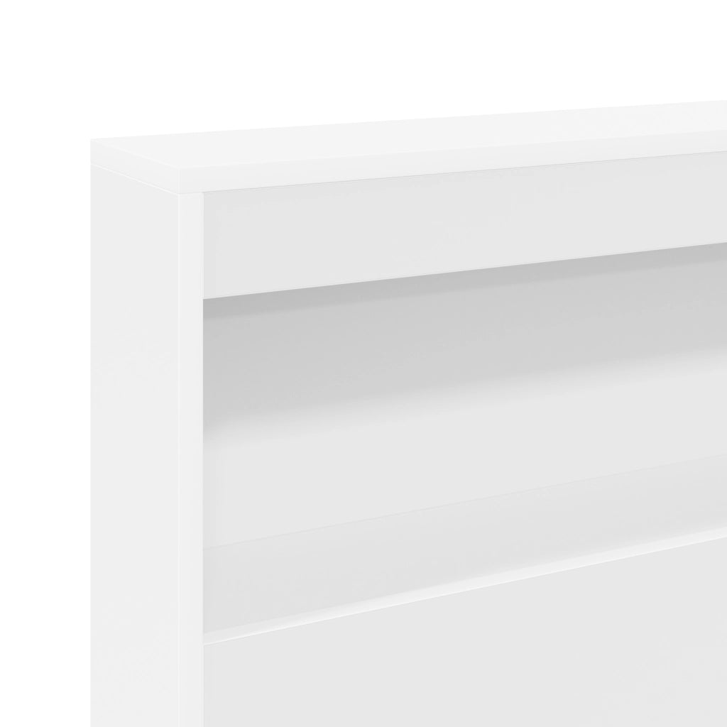Letto con Libreria Bianco 90x190 cm Legno Ingegnerizzato