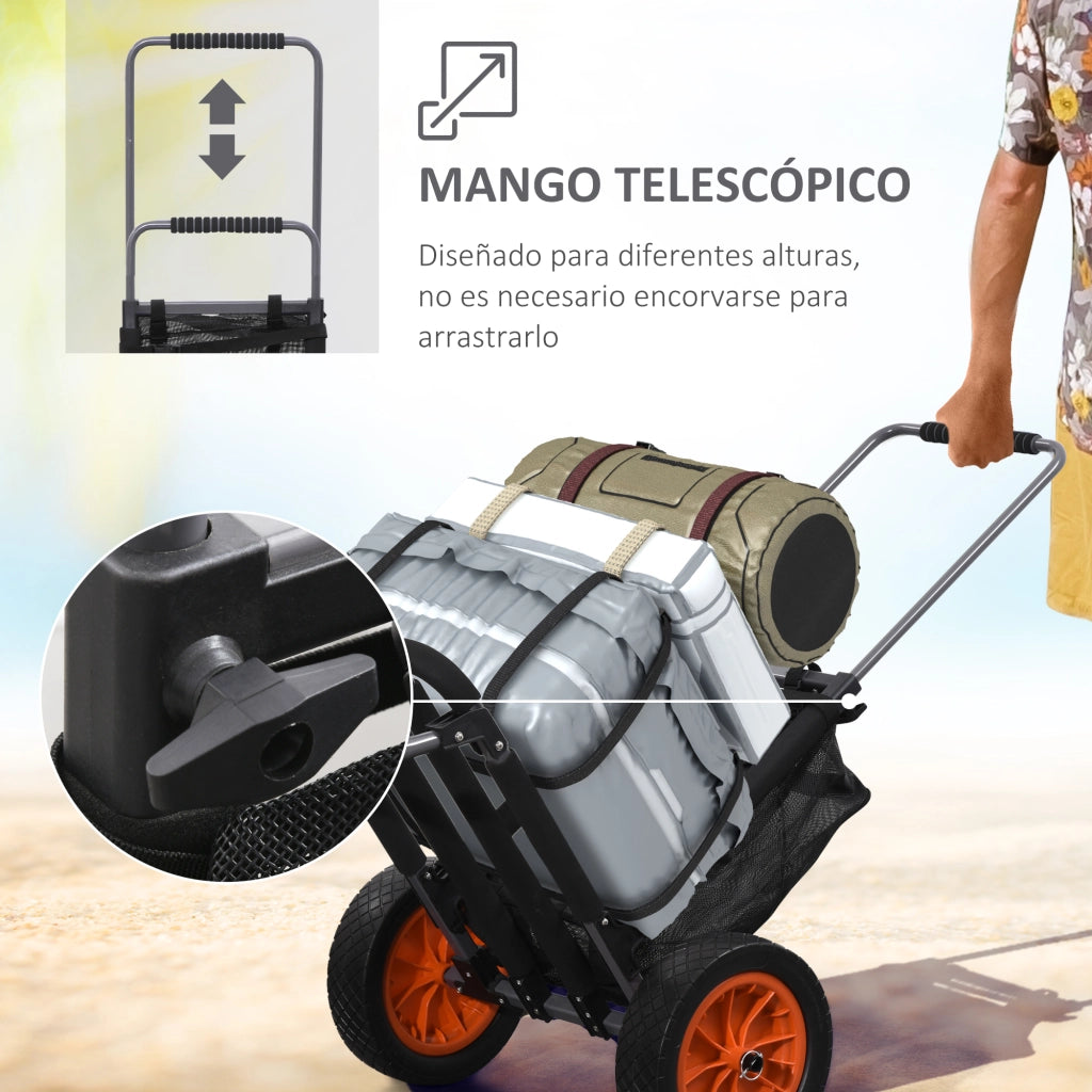 Carrello Playa Pieghevole Trasporto ¨C Zephmum ¨C Grigio 47x56x86 cm
