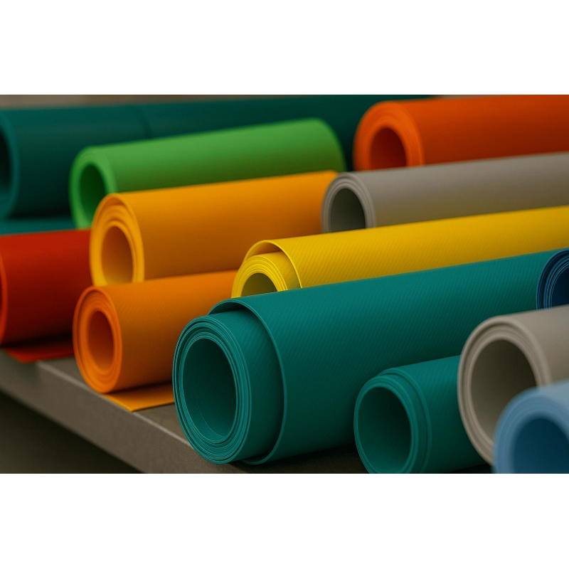 Telone PVC Arancione Altezza 250CM, 680g/mq - Taglio Mezzo Metro Lineare - Impermeabile e Resistente