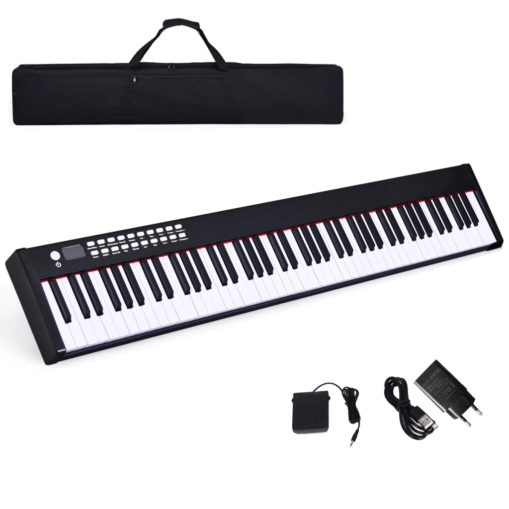 Pianoforte digitale con 88 tasti e custodia, Tastiera portatile con adattamento dinamico