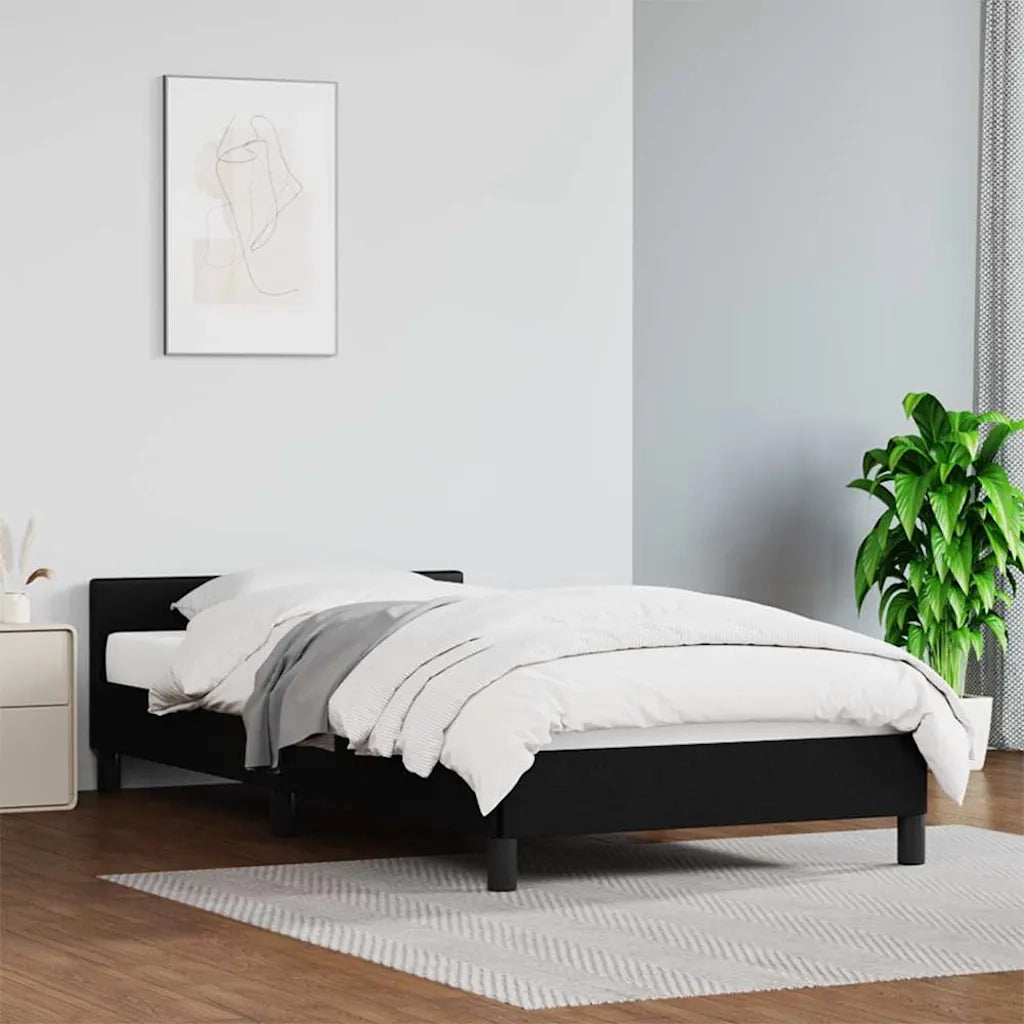 Giroletto con Testiera senza Materasso Nero 80x200 cm 347465