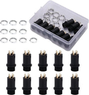 Connettore stereo mini 3,5 mm con moer 4 poli per socket stereo vergato per cuffie audio video verticale - 10 pezzi