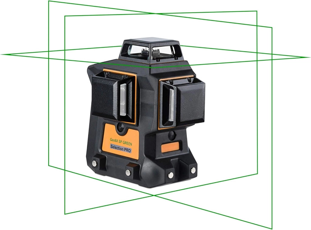 Kit completo di laser multilinea verde 3 x 360° 6 visibilità trasversale 80m - Geo6X SP GREEN KIT