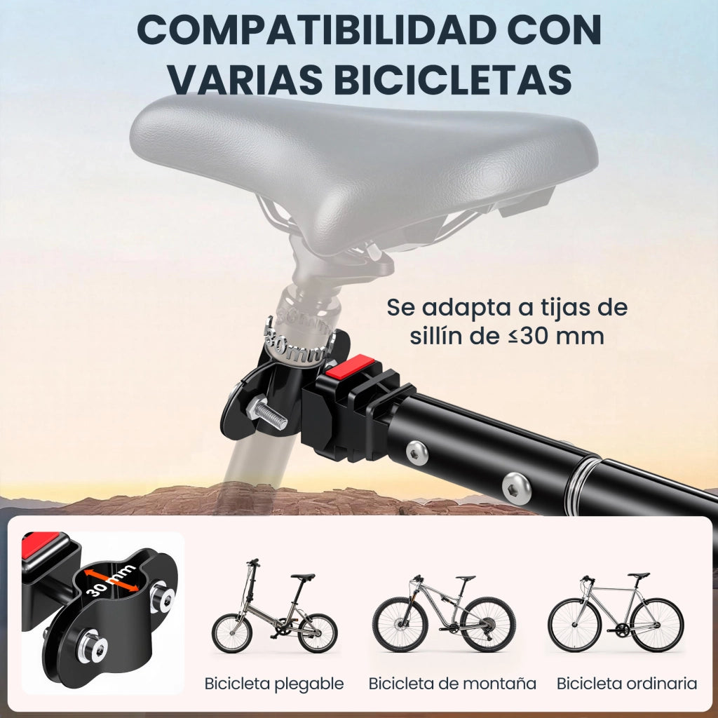 Rimorchio Bicicletta ¨C zephmum ¨C Blu Acciaio Oxford 144x59x80 cm