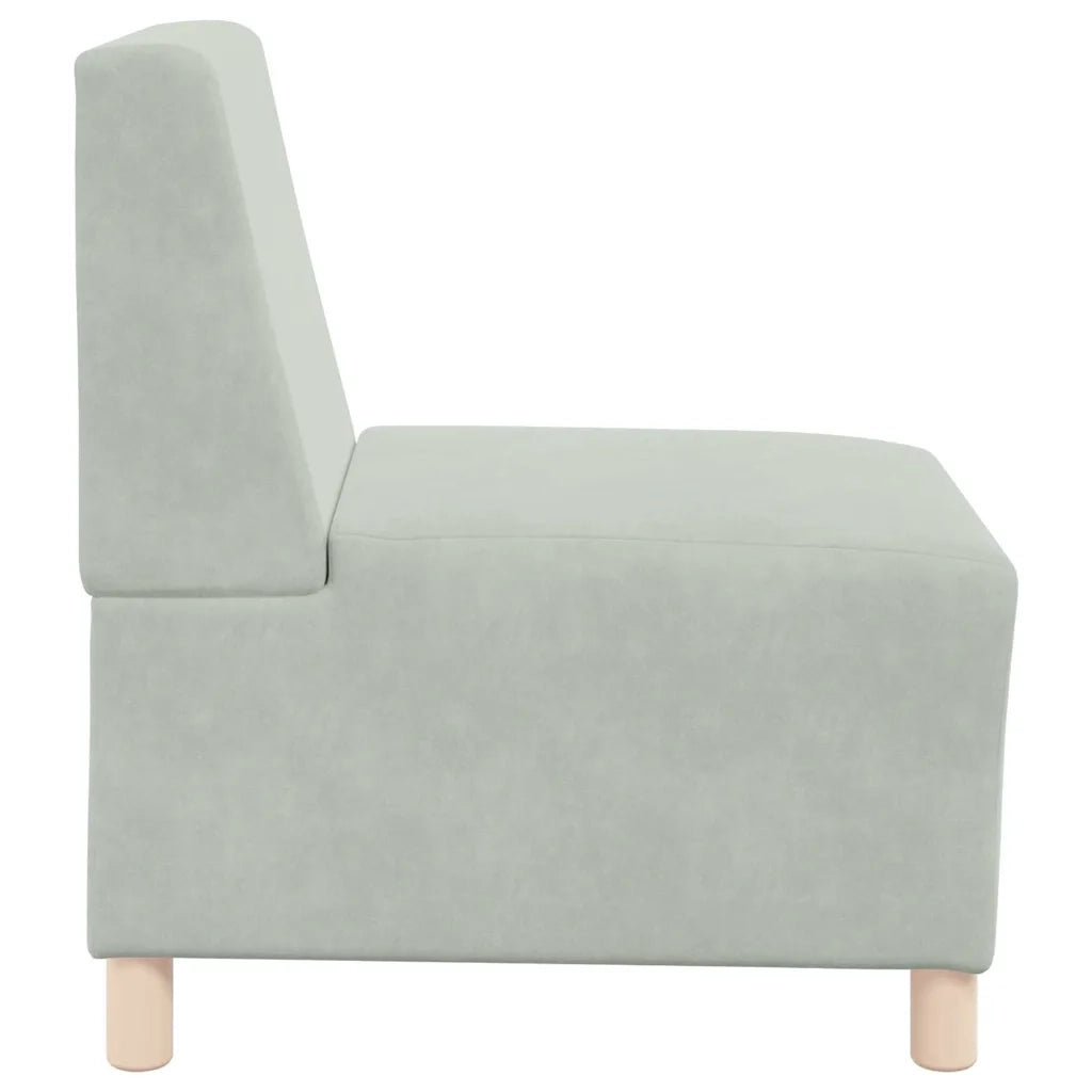 Unità di Divano Modulare Senza Braccioli 2 pcs Grigio chiaro