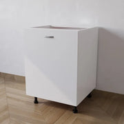 Mobile Base 60 Compreso Di Anta. H 72 Cm L 60 Cm P 55.5 Cm. Spedizione In Kit Bianco