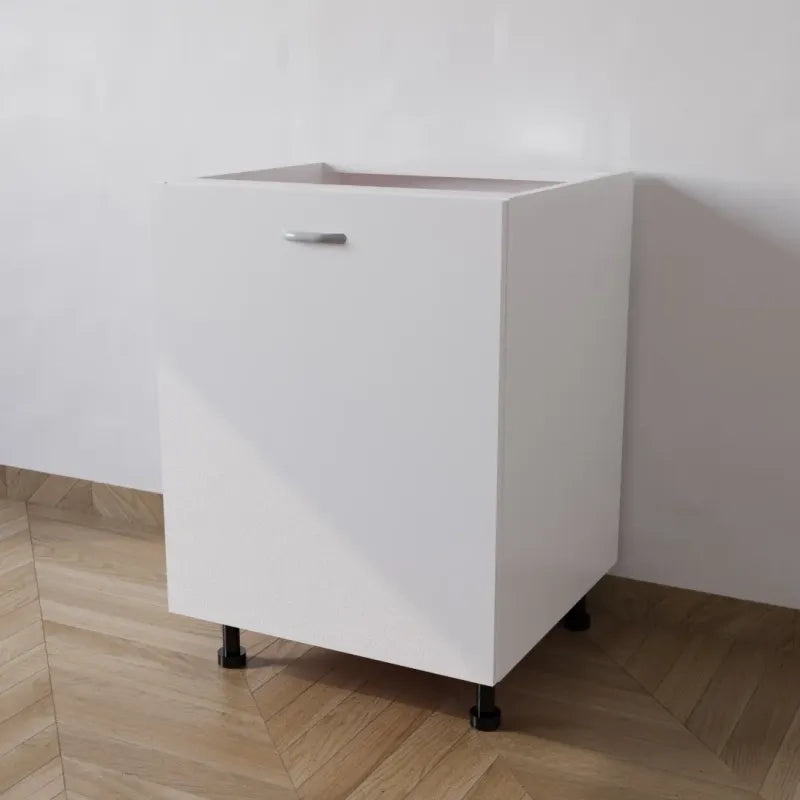 Mobile Base 60 Compreso Di Anta. H 72 Cm L 60 Cm P 55.5 Cm. Spedizione In Kit Bianco