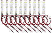 Corona d'oro - Strisce LED - Caldo bianco - Autoadesivi - Preinstallato - 10 pezzi - Ideali per ambienti miniaturizzati e case di bambole