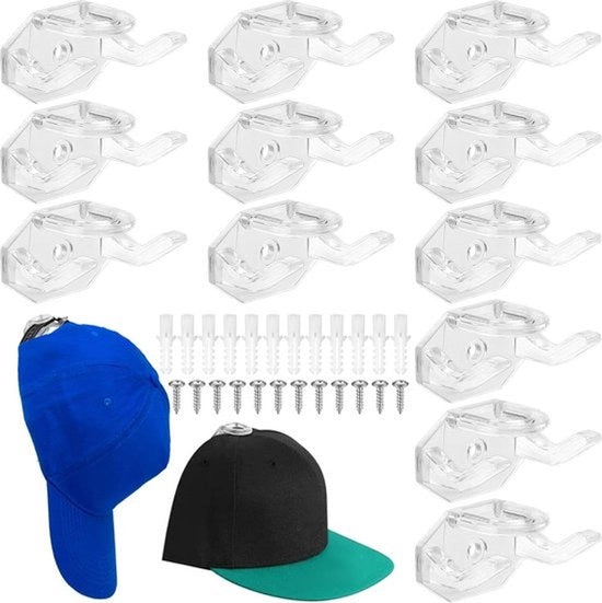 12 capi per muro - organizzatore cappelli - cappelliere per muro - supporti capelli adesivi - organizzatore cappelli per muro - cappelliere per muro - organizzatore cappelli e petti - attacco per muro