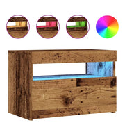Mobile TV sospeso dal design moderno con vano contenitore 60 x 35 x 40 cm legno composito con finitura effetto legno anticato 02_0050842
