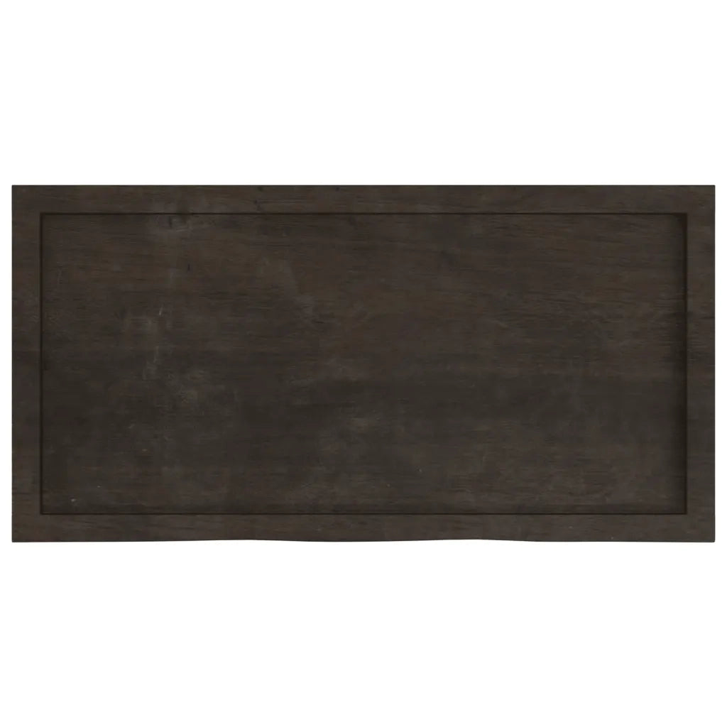 Mensola | Ripiano | Scaffale Marrone Scuro 100x50x(2-6) cm Massello Rovere Trattato