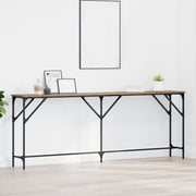 Tavolo Consolle Rovere Artigianale 200x29x75 cm Legno Ingegnerizzato