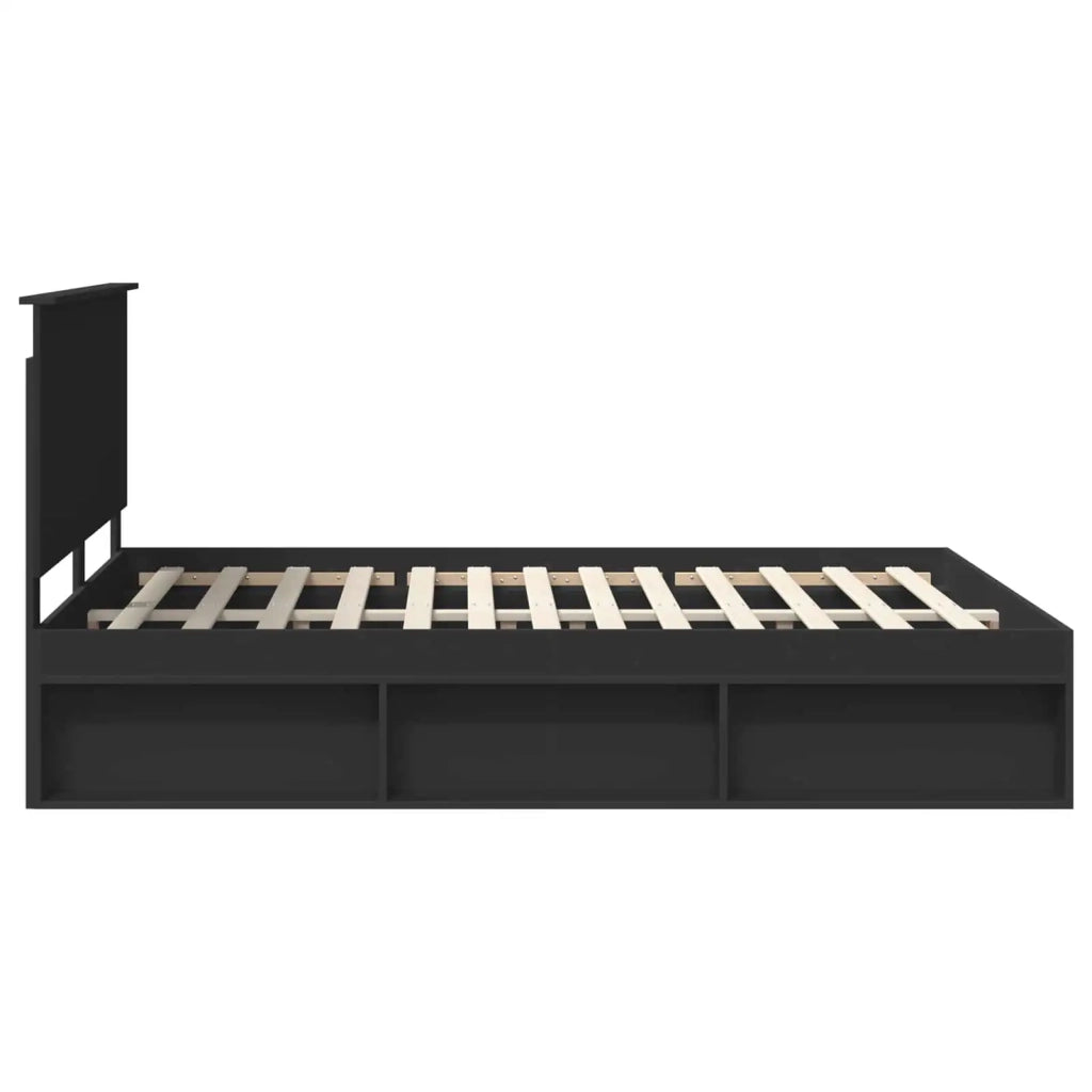 Struttura del letto Nero 150 x 200 cm Pino massello 3410993