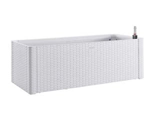 FIORIERA NATURAL DELUX BIANCA RETTANGOLARE  cm.100x43x33h. lt.90    STEFANPLAST