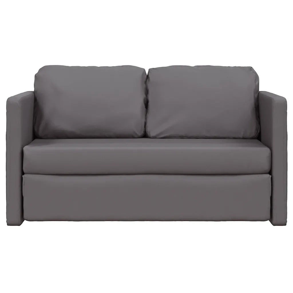 Divano letto | Sof¨¤ letto | Letto singolo da Terra 2 in 1 Grigio 112x174x55 cm Similpelle