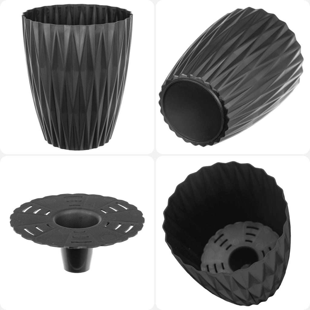 KADAX Doniczka Caro Petit 13 czarna 5730-084 K1659