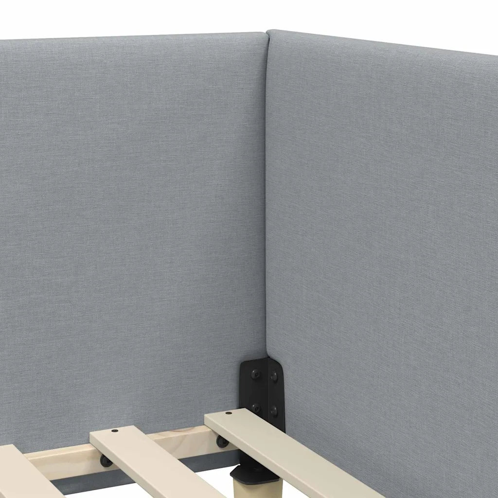 Struttura Letto Angolare con Materasso 2 pcs Grigio chiaro