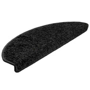 Tappetini per scale 30 pz | Gradini per Scale 65x21x4 cm Nero Semicircolari Grandi