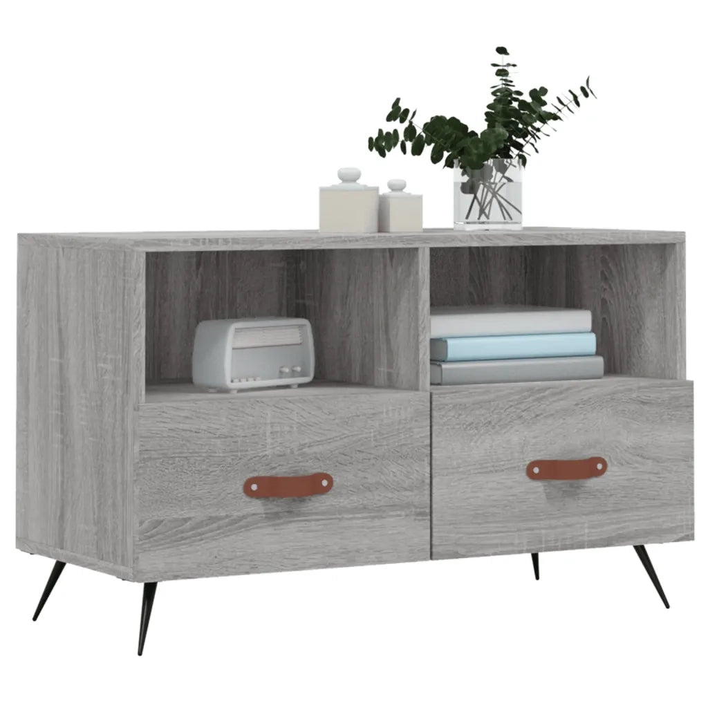 Mobile Porta TV Grigio Sonoma 80x36x50 cm in Legno Multistrato 828946