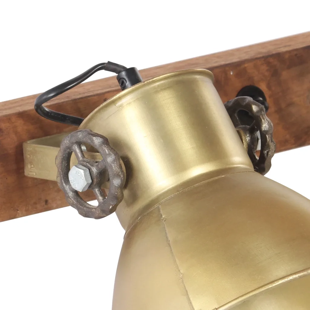 Lampada da Parete Stile Industriale Ottone 90x25 cm E27 CFW6865661