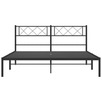 Giroletto con Testiera in Metallo Nero 120x190 cm 372274