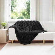 Coperta antiscivolo in sintetica di coniglio Olite Nero 42021833