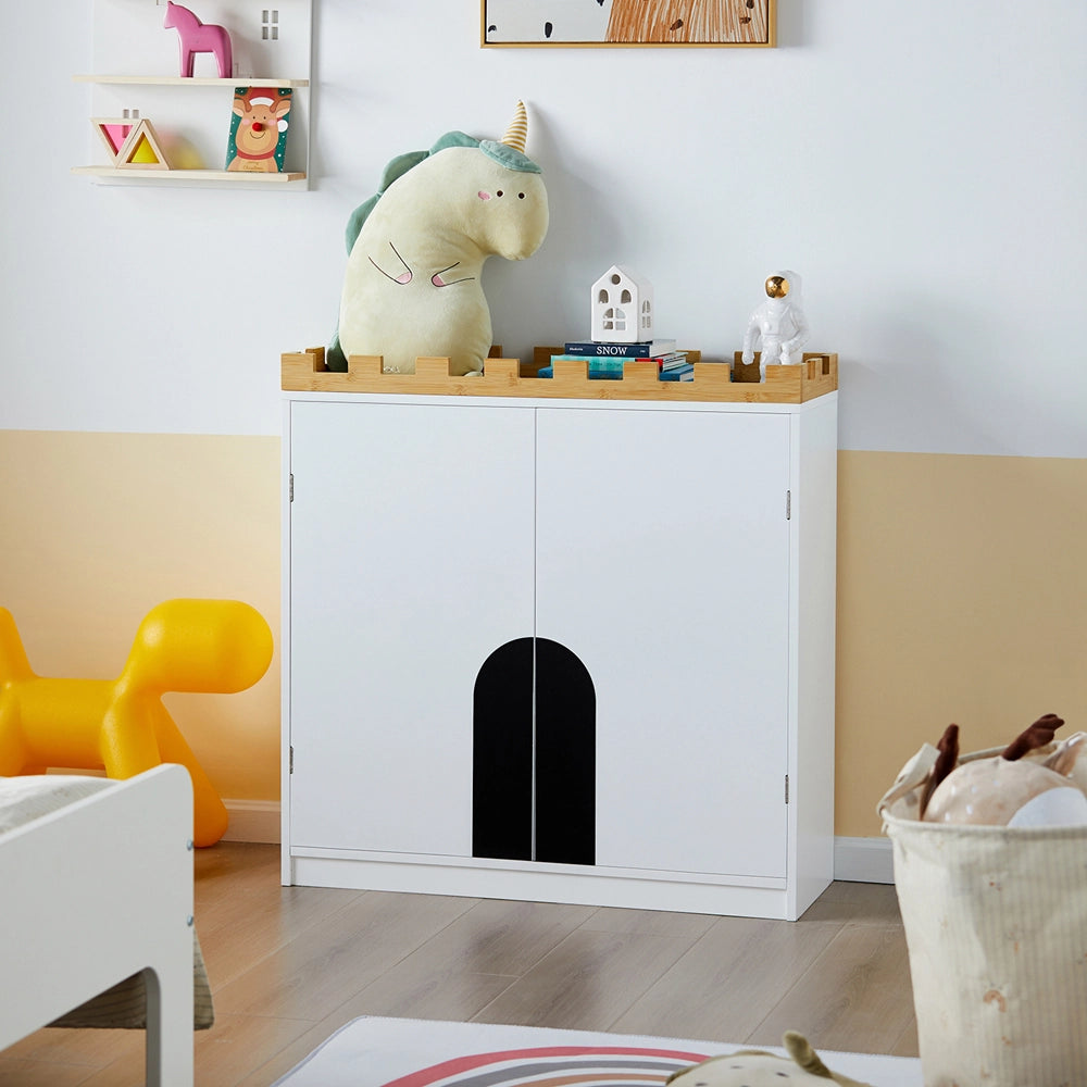 SoBuy Cassettiera per bambini Mobiletti per la Cameretta ragazzi Armadietto portaoggetti Scaffale per cameretta L86xP30xA87cm, KMB44-W