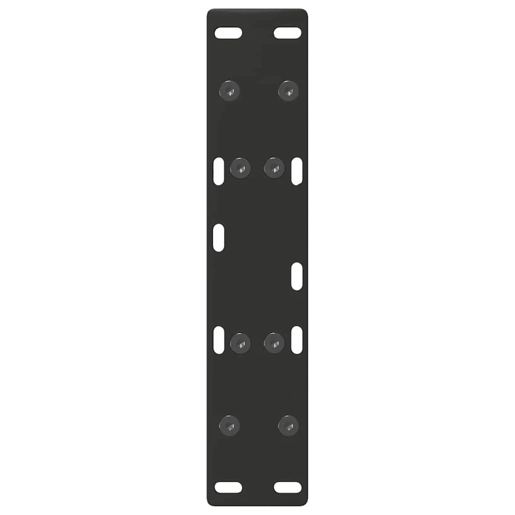 Set di 2 gambe per tavolino da caffè a forma di A 30 x 30 cm design moderno con piedini regolabili acciaio nero 02_0057088