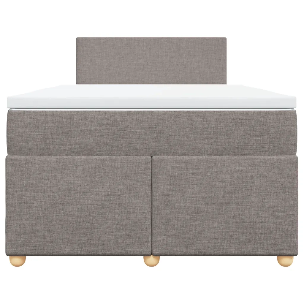 Giroletto a Molle con Materasso Tortora 120x190 cm in Tessuto