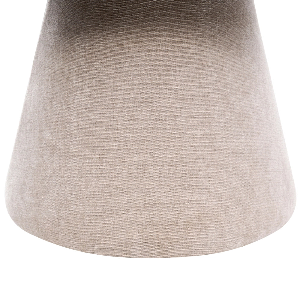 Sedia da pranzo girevole interamente rivestita in tessuto beige per soggiorno moderno