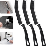 Set di 3 Spazzole dure per angoli e giunti - Pulitore di piastrelle per cucina e bagno - Spazzola in nylon resistente con lunghe setole