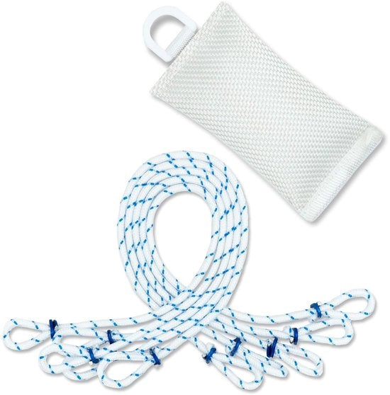 Impianto di fissaggio per bandiere - 5 lacci fissi + 1 peso per bandiera - accessori premium
