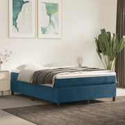 Struttura Letto a Rete a Molle Blu Scuro 140x190 cm in Velluto 3121118