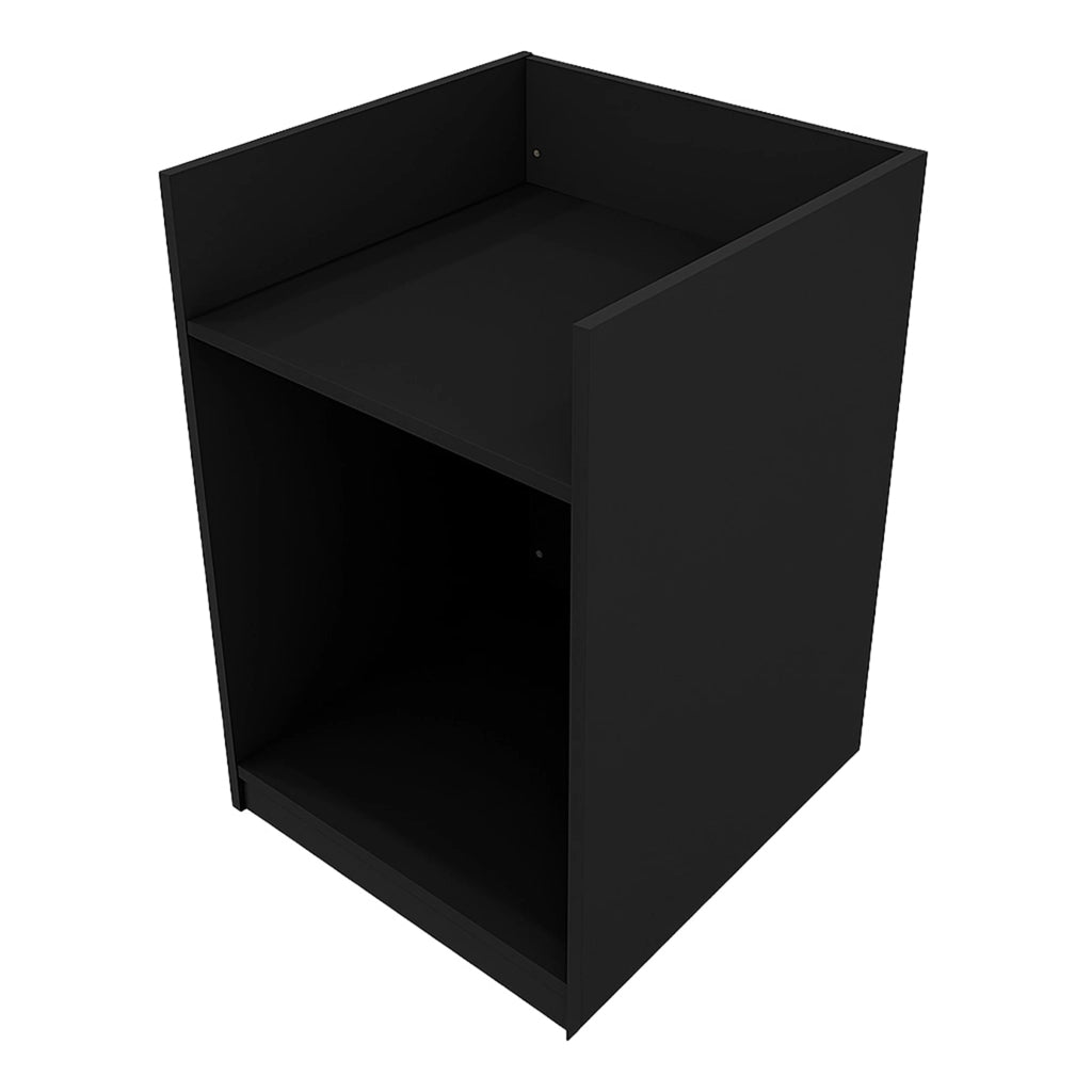 Bancone Cassa da Negozio Nero TB60 Mobile Reception 2 Ripiani in MDF